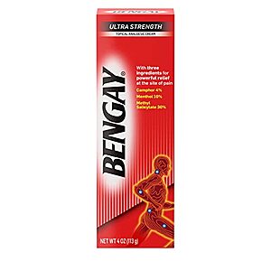 [S&S] $3.38: 4-Oz Bengay Ultra Strength Topical Pain Relief Cream