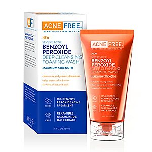 [S&S] $2.65: 5-Oz AcneFree Severe Acne 10% Benzoyl Peroxide Cleansing Wash