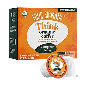 [S&S] $10.90: 24-Count Four Sigmatic Mushroom Coffee K-Cups