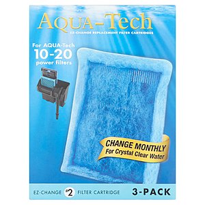3-Pack Aqua-Tech EZ-Change Aquarium Filter Cartridge for 10-20G Filters $1.80 w/ S&S + Free S&H