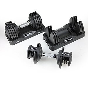 CAP Barbell 25 Lb. Adjustabell Dumbbell Set, Quick Select 5-25, Pair - Cheapest Yet $88 at Walmart