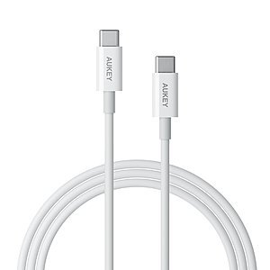 Aukey 6.6ft / 2m USB C to USB C cable $5.99 shipped with Amazon Prime