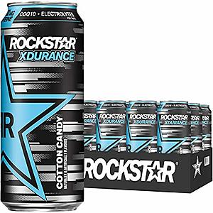Rockstar Xdurance Energy Drink, Cotton Candy 16 oz Cans, (12 Pack) - $12.00