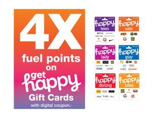 4X fuel points at Kroger on all HAPPY gift cards thru 8/27/19