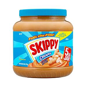 Amazon Skippy 5lb Creamy Peanut Butter as low as $5.57 with 5 or more S&S & 20% off coupon YMMV $6.44