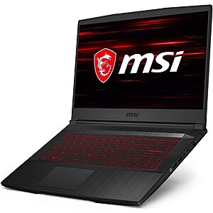 MSI GF65 15.6" 144hz Gaming Laptop i5 10500H RTX3060 512GB SSD Black - $850
