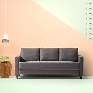 Zinus - $51.60 Off Modern Upholstered Sofa (Steel Grey) $292.40 + Free Shipping
