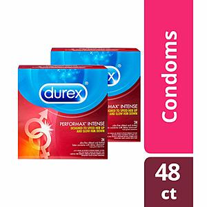 48-Count Durex Performax Intense Natural Latex Condoms $10.95 after $5 Slickdeals Rebate w/ S&S + Free S/H
