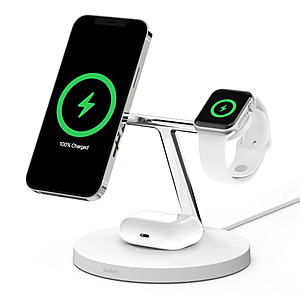 Belkin 3-in-1 Wireless Charger with MagSafe 15W for iPhone 12/13 series $112.49