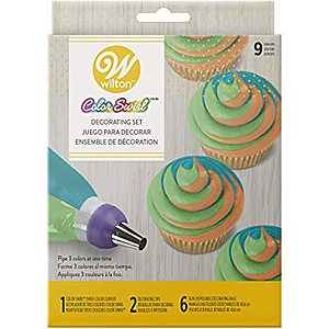 Wilton Color Swirl, 3-Color Piping Bag Coupler, 9-Piece Cake Decorating Kit $2.80+tax