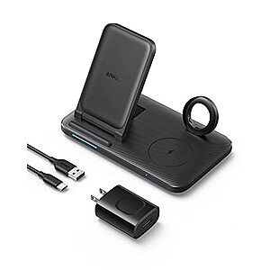 Anker Foldable 3-in-1 Wireless Charging Station w/ Adapter $22 + Free Shipping w/ Prime or on orders $25+