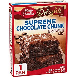 18-Ounce Betty Crocker Delights Supreme Chocolate Chunk Brownie Mix $2.05 + Free Shipping w/ Prime or on orders $25+