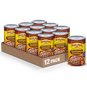 12-Pack 16-Ounce Old El Paso Traditional Canned Refried Beans $11.60 ($0.97 each) w/S&S + Free Shipping w/ Prime or on orders $35+