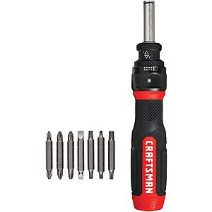 Craftsman Ratcheting Screwdriver (2” Double Ended Bits Included) $15 + Free Shipping w/ Prime or on orders $35+