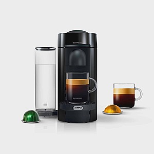 Nespresso Vertuo Plus by De'Longhi Coffee and Espresso Maker (Black) $118 & More