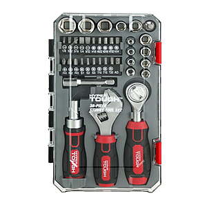 38-Piece Hyper Tough Stubby Wrench and Socket Set $9