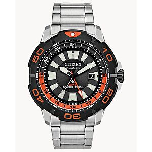 Citizen 44mm Eco-Drive Promaster GMT Diver Watch w/ Sapphire Crystal (Refurbished, Black/Orange) $132.59 + Free Shipping