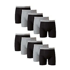 10-Pack Hanes Men's Covered Waistband Boxer Briefs (various colors) $20 + Free Store Pickup