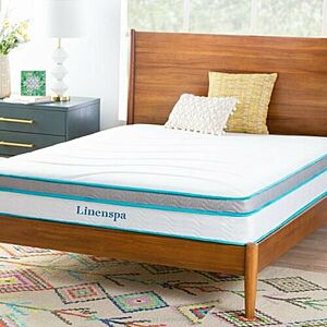 Linenspa 8" Hybrid Mattress (Distressed As Is Inventory) Twin $63.74, Queen $93.49, King $123.24, & More + Free Shipping