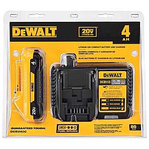DeWalt 20v 4Ah Battery Kit with free outdoor tool at ACE Hardware $189