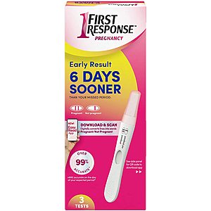 3-Count First Response Early Result Pregnancy Test $8.75 w/ S&S + Free Shipping w/ Prime or $25+