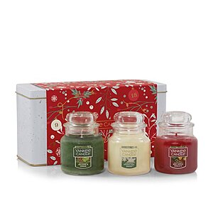 3-Candle Yankee Candle Small Jar Holiday Gift Set $15 + Free Shipping w/ Walmart+ or $35+