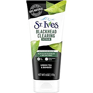 6-Oz St. Ives Blackhead Clearing Face Scrub (Green Tea & Bamboo) $2.45 w/ S&S + Free Shipping w/ Prime or $25+