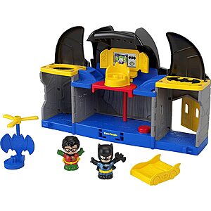 Fisher-Price Little People DC Super Friends Batcave Batman Playset w/ Figures $13.10 + Free Shipping w/ Walmart+ or $35+