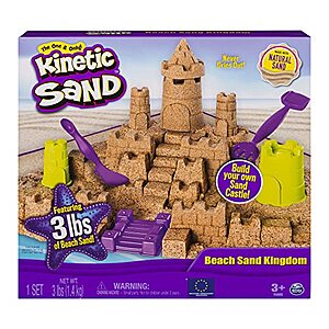 3lbs Kinetic Sand Beach Sand Kingdom Playset w/ 6 Molds & 2 Tools $9.45