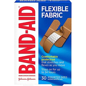 30-Count Band-Aid Flexible Fabric Bandages 2 for $4.20 & More w/ Subscribe & Save