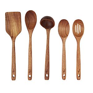 Our Table 5-Piece Wood Mixed Utensil Set $10 & More + Free Store Pickup