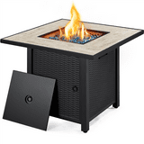 30" Mainstays Square Ceramic Tiletop Outdoor Gas Fire Pit Table $99 + Free Shipping