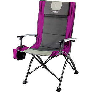 Ozark Trail High Back Camping Chair w/ Cupholder, Pocket, and Headrest (Pink) $26 + Free S&H w/ Walmart+ or $35+