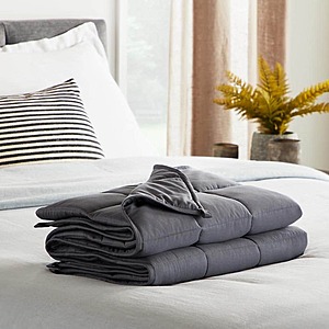 15-Lb Lucid Comfort Weighted Blanket (Full, Gray) $17 & More + Free Shipping