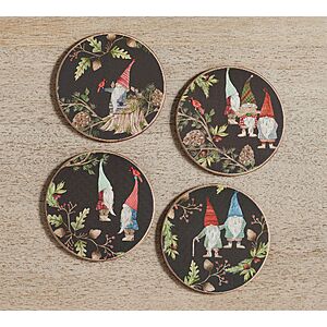 Set of 4 Forest Gnome Cork Coasters $8.79 + Free Shipping