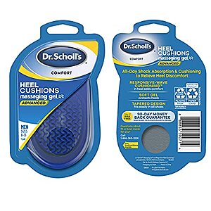 Dr. Scholl's Heel Cushions with Massaging Gel (for Men & Women's Shoes) $4.20  w/ S&S + Free S&H w/ Prime or $25+