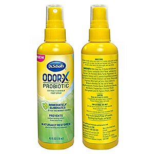 4-Oz Dr. Scholl's Probiotic Foot Spray Deodorizer (Eliminates & Prevents Odors) $4.70 w/ S&S + Free S&H w/ Prime or $25+