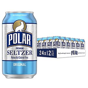 Select Amazon Accounts: 24-Pack 12oz Polar Seltzer Water (Original) $7.20 w/ Subscribe & Save