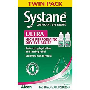 2-Count .33-Oz Systane Ultra Lubricant Eye Drops $11.35 w/ S&S + Free S&H w/ Prime or $25+