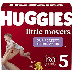 120-Count Huggies Little Movers Baby Diapers Size 5 (27+ lbs) $28.65 + Free Shipping