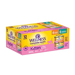 12-Pack 3-Oz Wellness Complete Health Grain-Free Wet Canned Kitten Food $11.70 & More w/ Subscribe & Save
