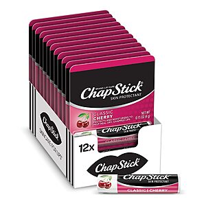 12-Pack 0.15-Oz ChapStick Classic Cherry Lip Balm Tube $9.50 ($0.79/ea) w/ S&S + Free Shipping w/ Prime or on $25+