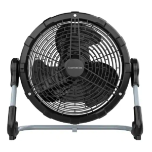 12" Hampton Bay Rechargeable DC HV Floor Fan (Black/Gray)  $41 & More + Free Shipping