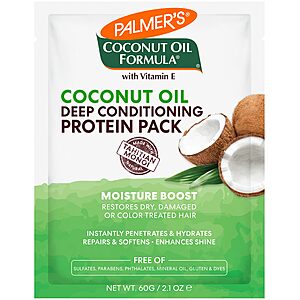 12-Pack 2.1-Oz Palmer's Coconut Oil Formula Moisture Boost Protein Pack Hair Treatment $11.75 w/ S&S + Free S&H w/ Prime or $35+