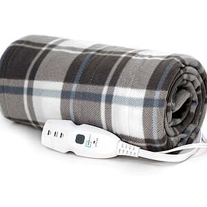 Mainstays 50" x 60" Fleece Electric Heated Throw Blanket (3 Colors) $22.75 + Free S&H w/ Walmart+ or $35+