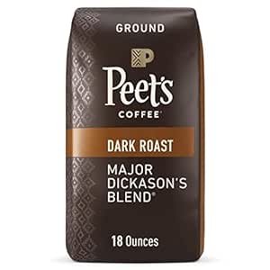 18-Oz Peet's Coffee Dark Roast Ground Coffee (Major Dickason's Blend) $7.10 w/ S&S + Free Shipping w/ Prime or $35+