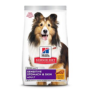 Hills Science Diet 50% Off: 30-Lbs Adult (Sensitive Stomach & Skin, Chicken Recipe) $36 & More + Free Shipping