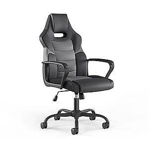 Staples Emerge Vector Luxura Faux Leather Reclining Gaming Chair (Black/Gray) $63 w/ Free Store Pickup