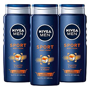 3-Pack 16.9-Oz Nivea Men Sport Body Wash (Tangerine and Pepper) $10.35 w/ S&S + Free Shipping w/ Prime or on orders over $35