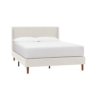 StyleWell Handale Ivory Upholstery Mid Century Platform Bed (Queen $166.50, King $179.10) + Free Shipping